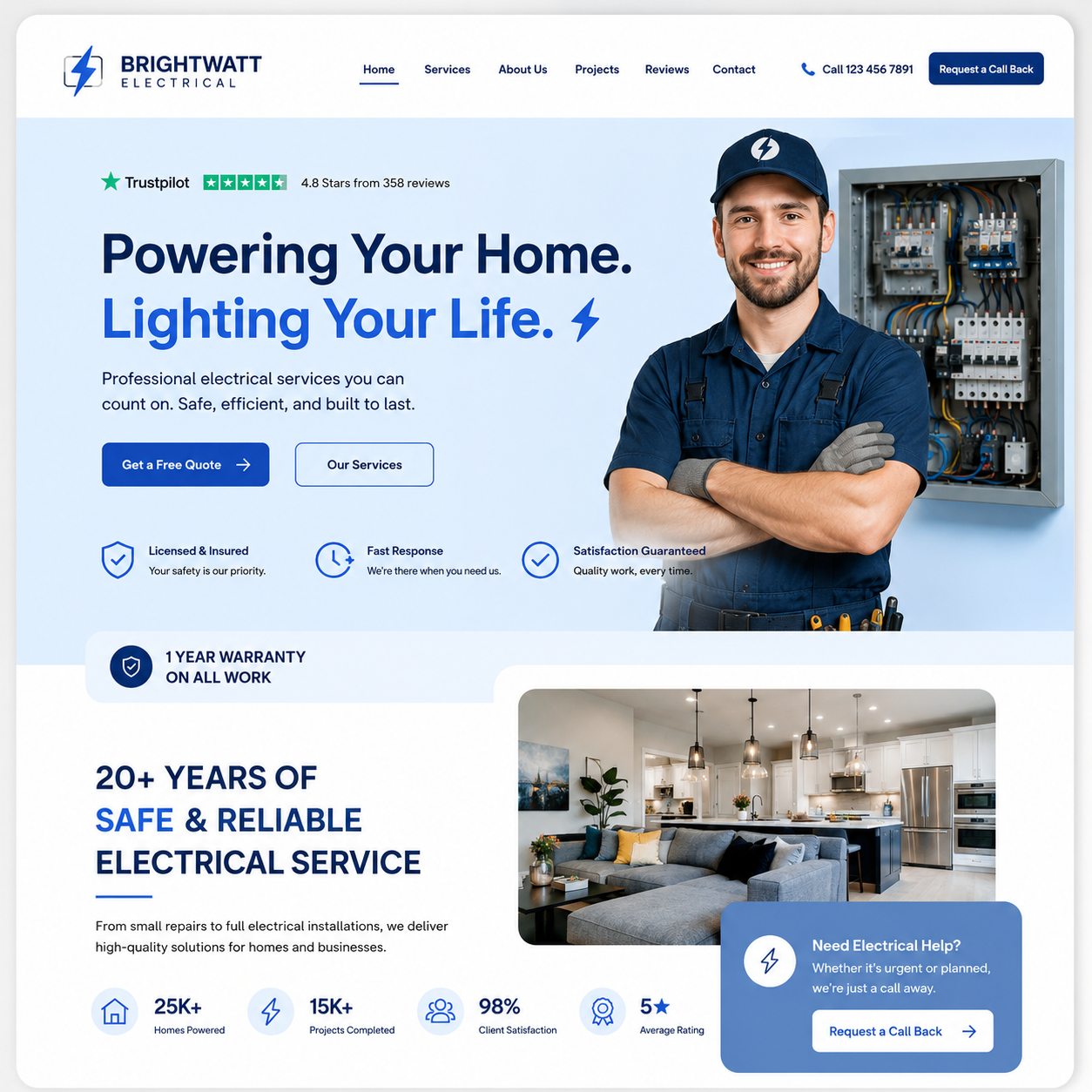 electrical website development