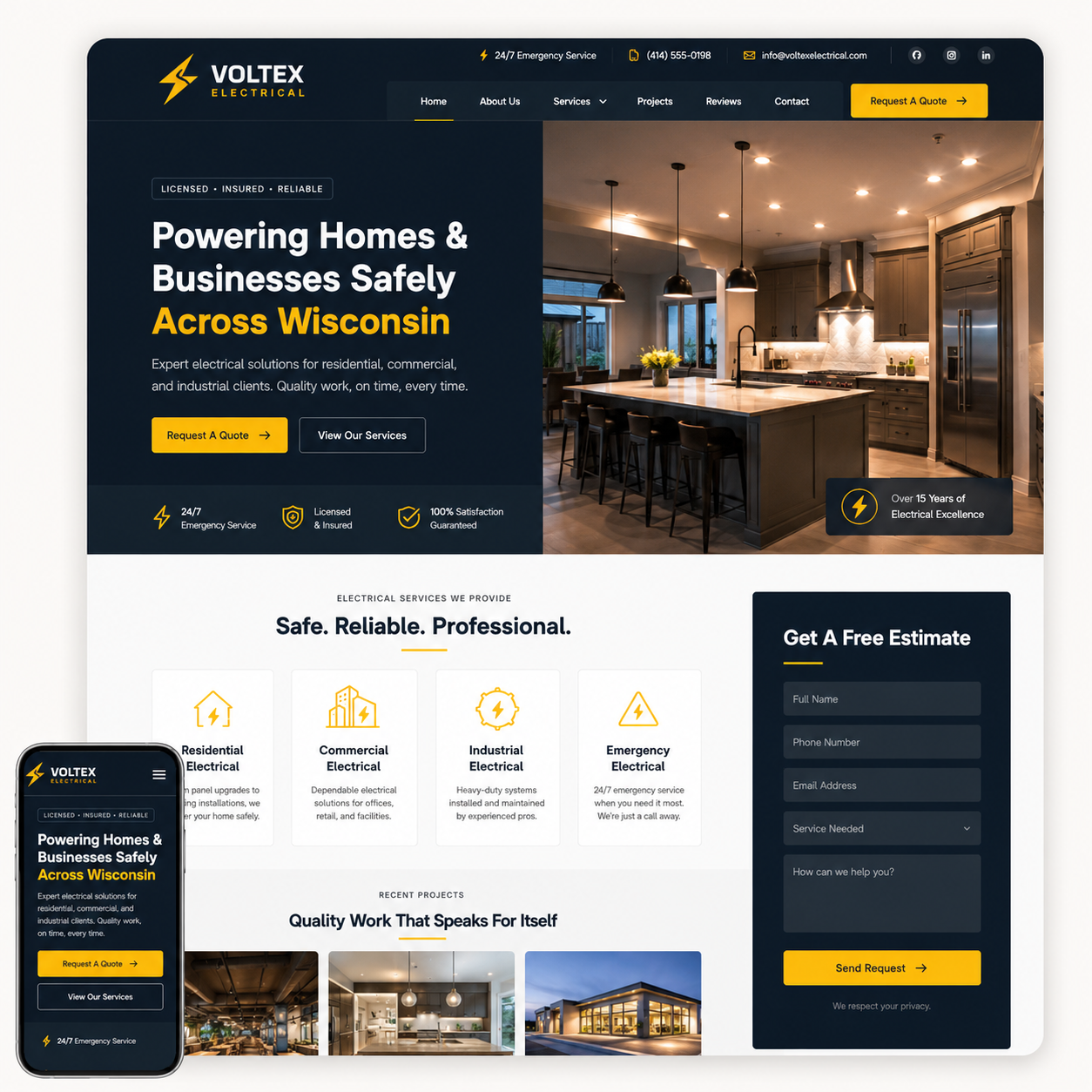 voltex_electrical_website